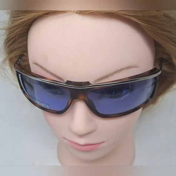 NWT Gucci Women's Sunglasses Vintage Y2K Wrap Havana Blue GG1420/S 65-13-115 - Picture 5 of 15